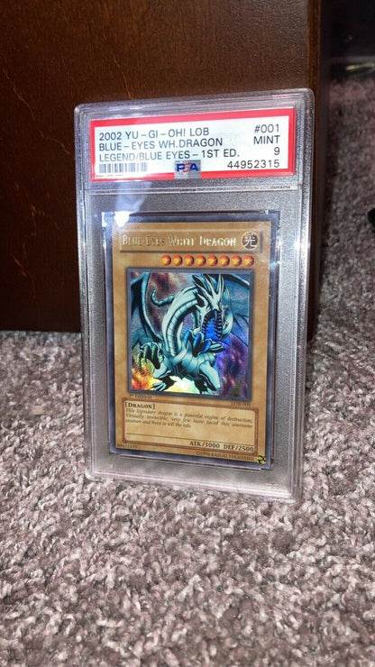 Yu-Gi-Oh! Blue Eyes White Dragon LOB-001 1st Edition PSA 9